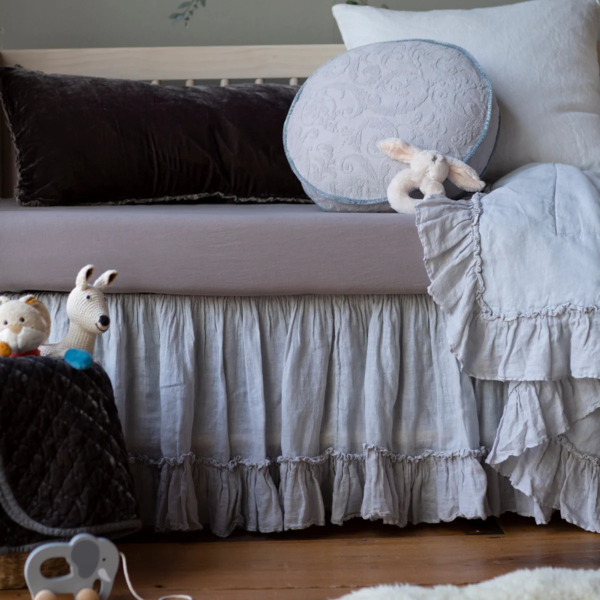 Linen Whisper Crib Skirt - Image 4