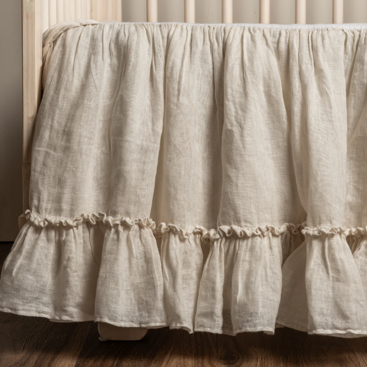 Linen Whisper Crib Skirt - Image 8