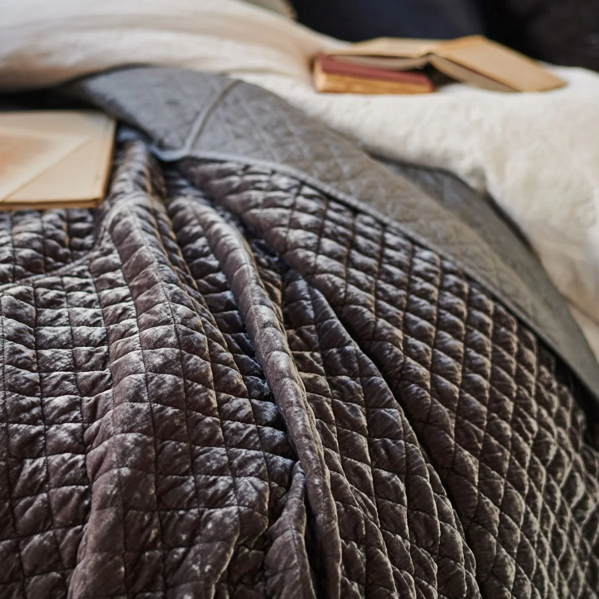 Silk Velvet Quilted Coverlet - Image 5