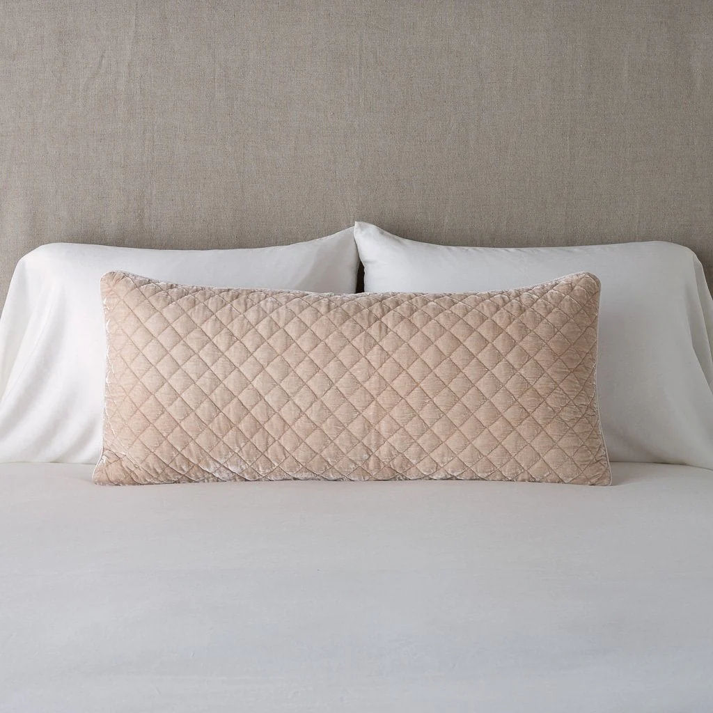 Silk Velvet Quilted Throw Pillow - Image 25