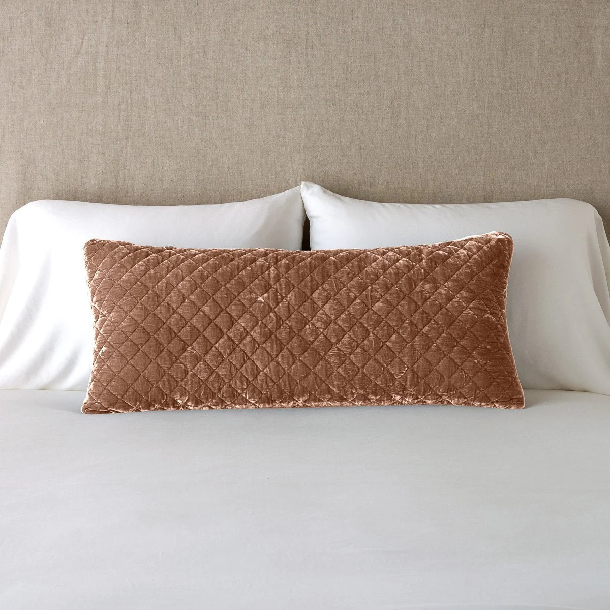 Silk Velvet Quilted Throw Pillow - Image 26