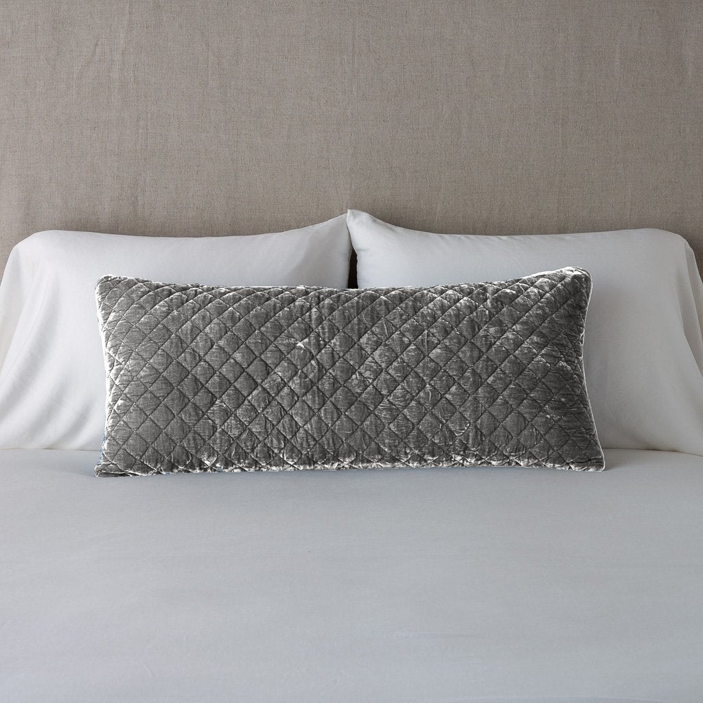 Silk Velvet Quilted Throw Pillow - Image 27