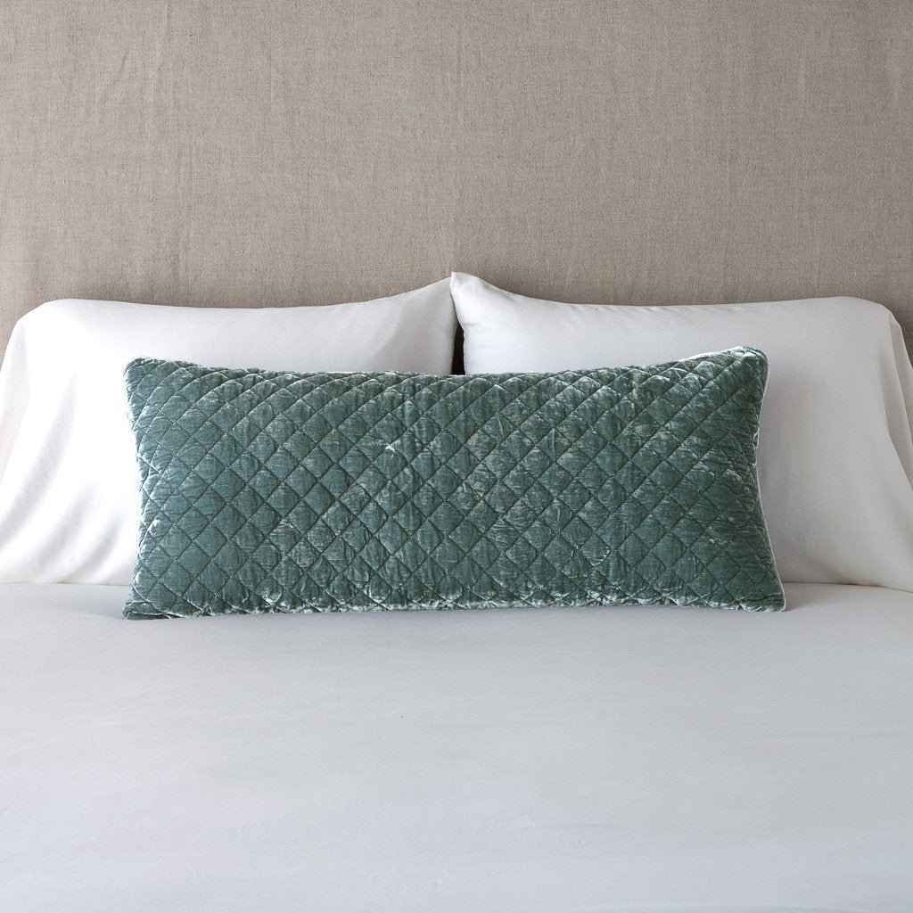 Silk Velvet Quilted Throw Pillow - Image 28