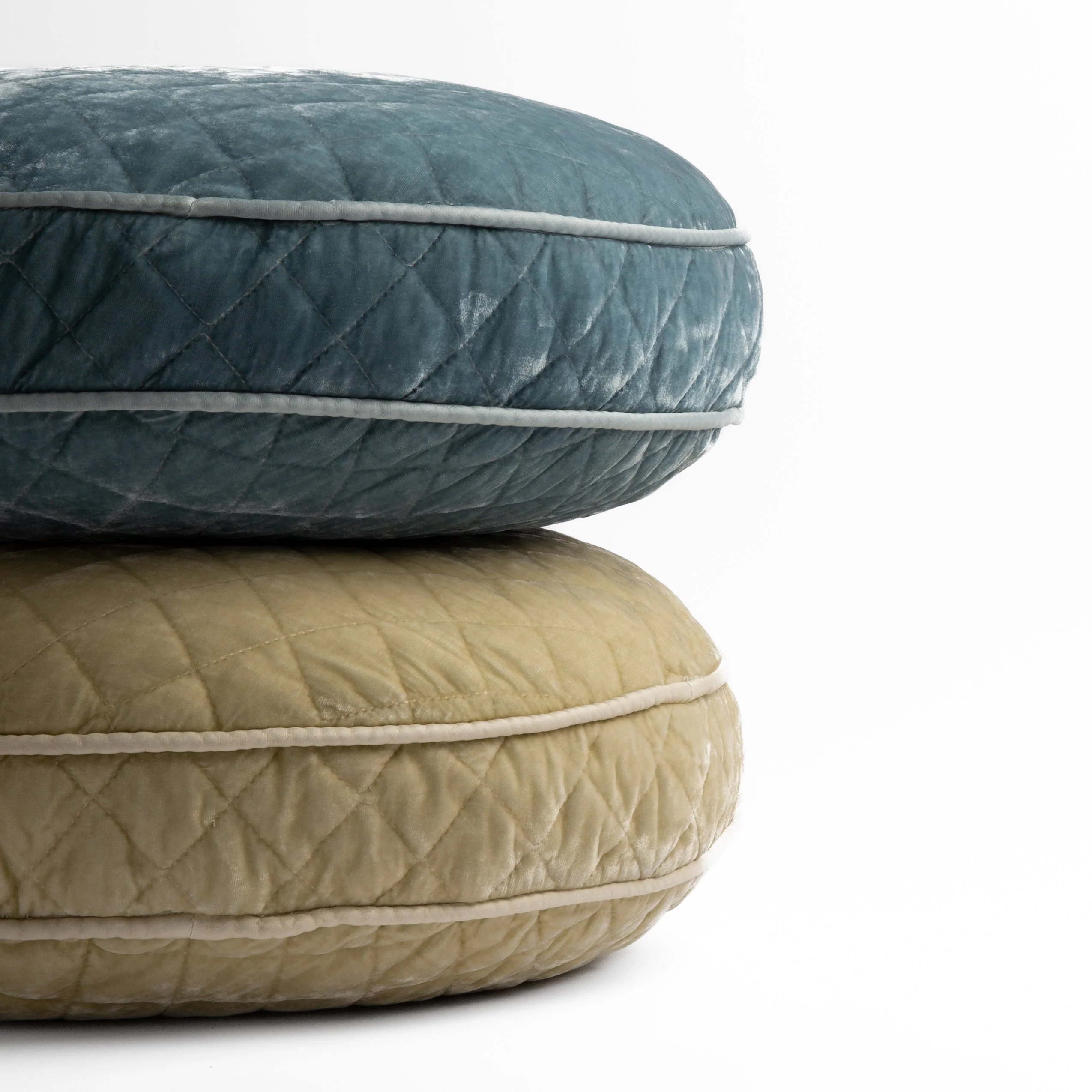 Silk Velvet Quilted Throw Pillow - Image 7