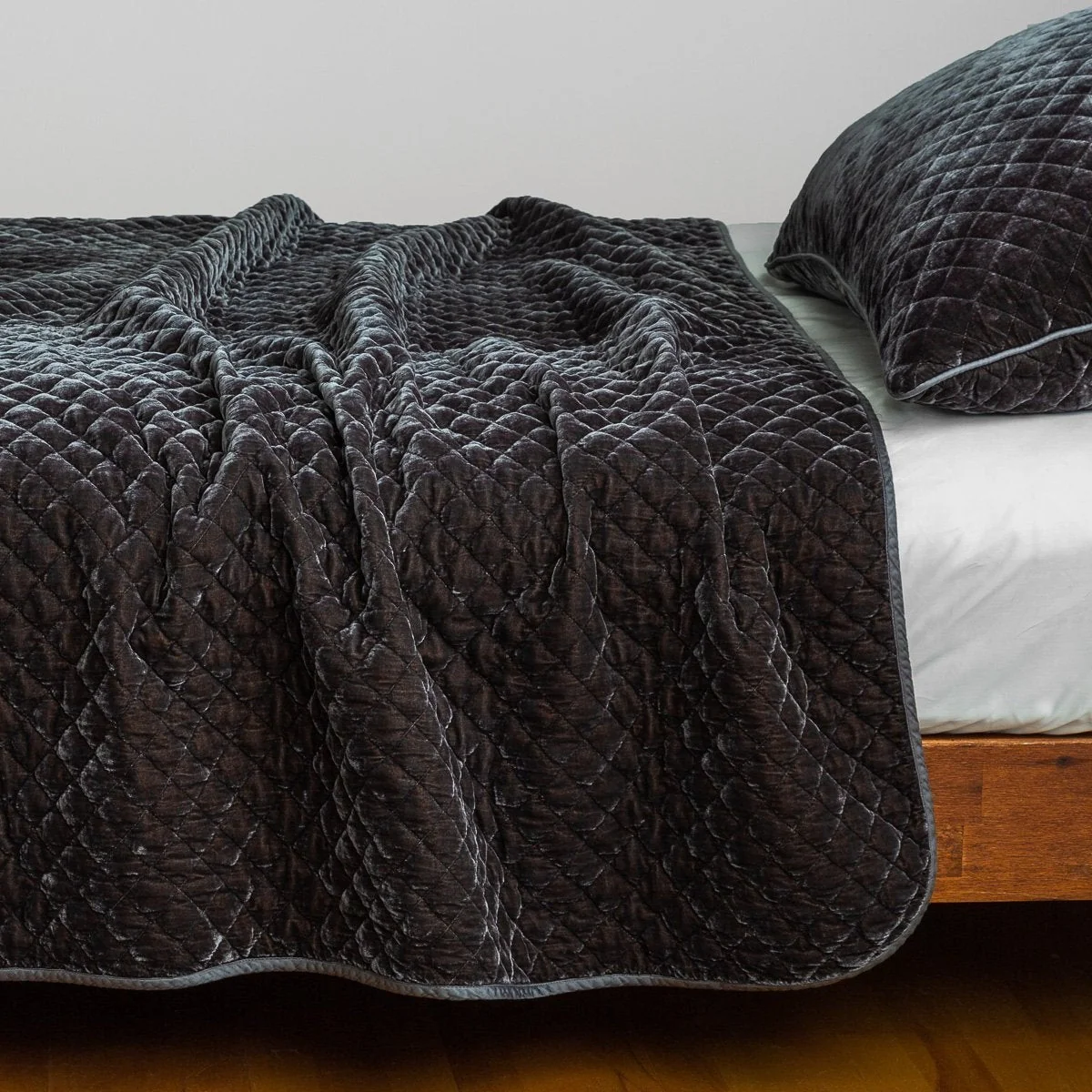 Silk Velvet Quilted Twin Coverlet - Image 13