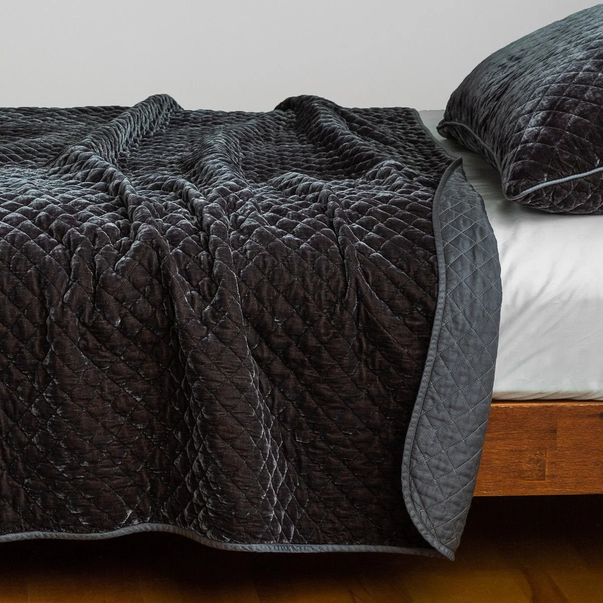 Silk Velvet Quilted Twin Coverlet - Image 17